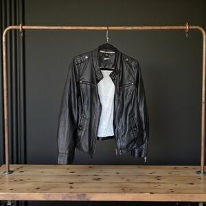 Black Jacket with Vintage Matte Finish